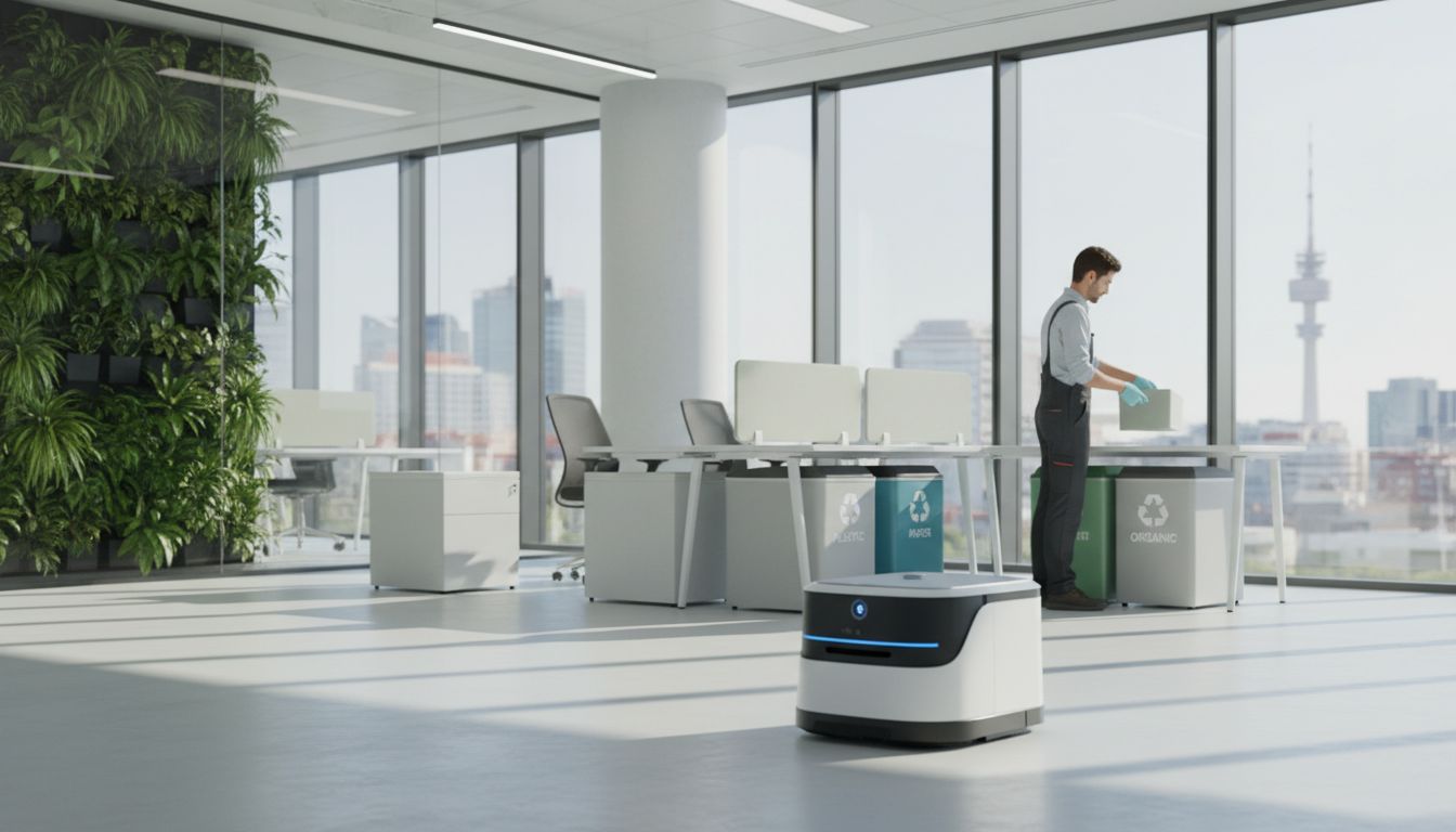 como adaptar espacios de trabajo a la normativa de residuos y a la higiene sostenible con robots